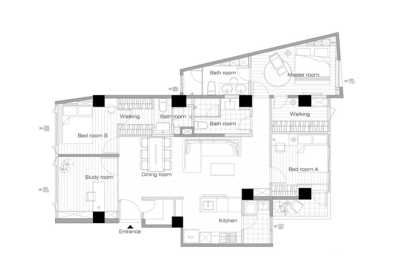 3 Bedrooms And 1 Study And 3 Bathrooms Near Taipei 101 & Mrt Exteriér fotografie